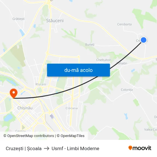 Harta de Cruzești | Școala către Usmf - Limbi Moderne