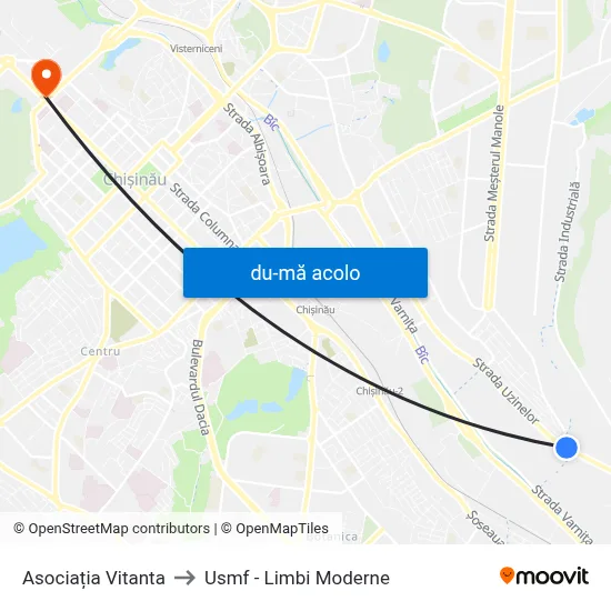 Harta de Asociația Vitanta către Usmf - Limbi Moderne