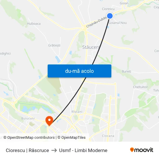 Harta de Ciorescu | Răscruce către Usmf - Limbi Moderne