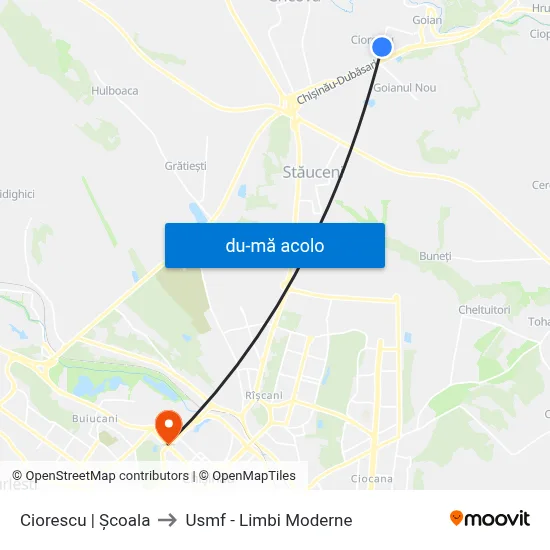 Harta de Ciorescu | Școala către Usmf - Limbi Moderne
