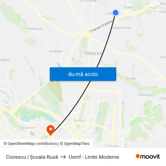 Harta de Ciorescu | Școala Rusă către Usmf - Limbi Moderne