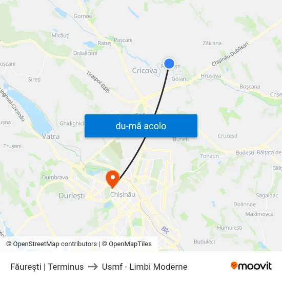 Harta de Făurești | Terminus către Usmf - Limbi Moderne