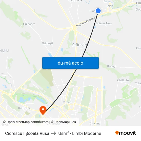 Harta de Ciorescu | Școala Rusă către Usmf - Limbi Moderne