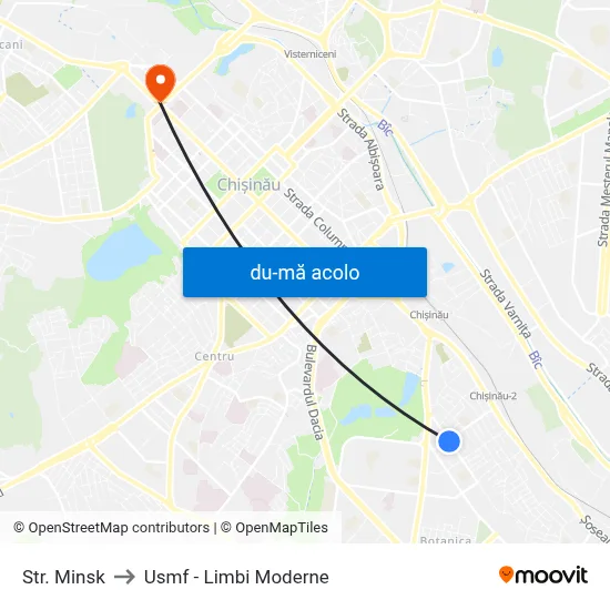 Harta de Str. Minsk către Usmf - Limbi Moderne