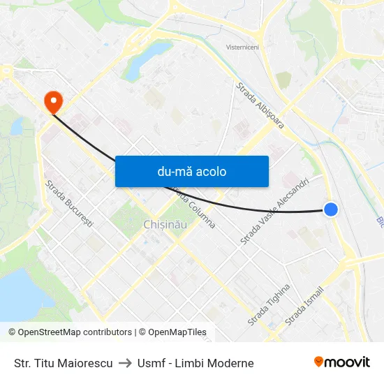 Harta de Str. Titu Maiorescu către Usmf - Limbi Moderne