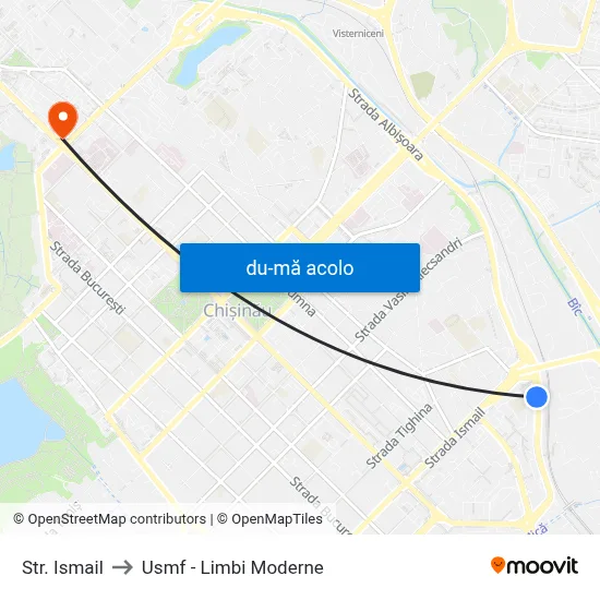 Harta de Str. Ismail către Usmf - Limbi Moderne