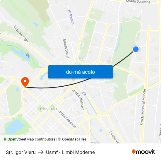 Harta de Str. Igor Vieru către Usmf - Limbi Moderne
