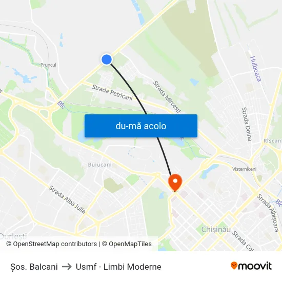 Harta de Șos. Balcani către Usmf - Limbi Moderne