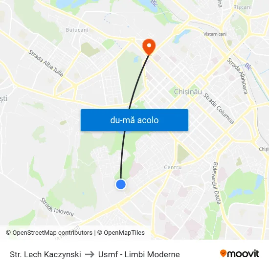 Harta de Str. Lech Kaczynski către Usmf - Limbi Moderne