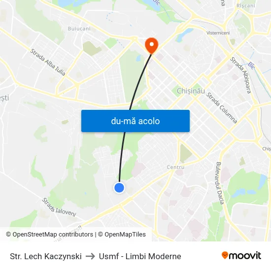 Harta de Str. Lech Kaczynski către Usmf - Limbi Moderne