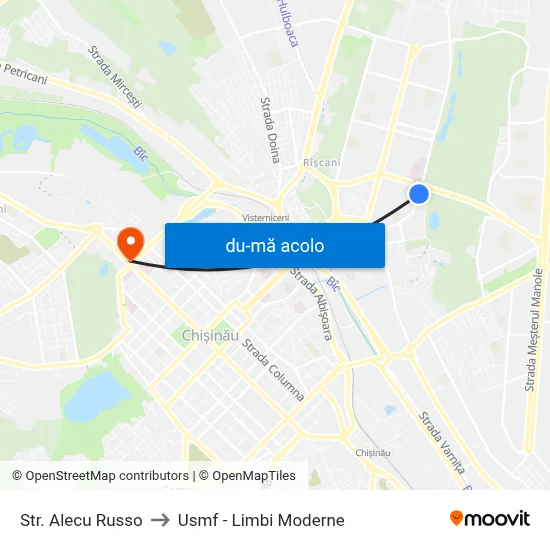 Harta de Str. Alecu Russo către Usmf - Limbi Moderne