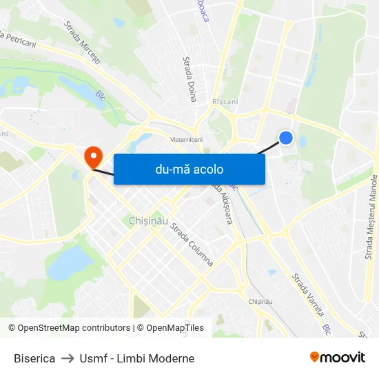 Harta de Biserica către Usmf - Limbi Moderne