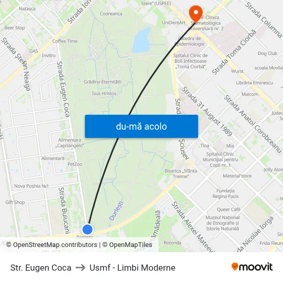 Harta de Str. Eugen Coca către Usmf - Limbi Moderne