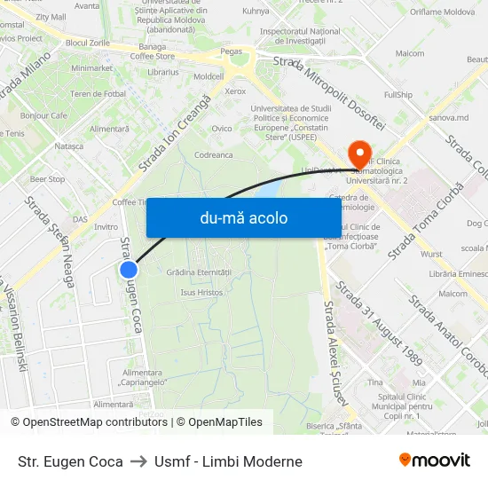 Harta de Str. Eugen Coca către Usmf - Limbi Moderne