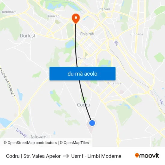 Harta de Codru | Str. Valea Apelor către Usmf - Limbi Moderne
