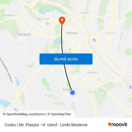 Harta de Codru | Str. Plaiului către Usmf - Limbi Moderne