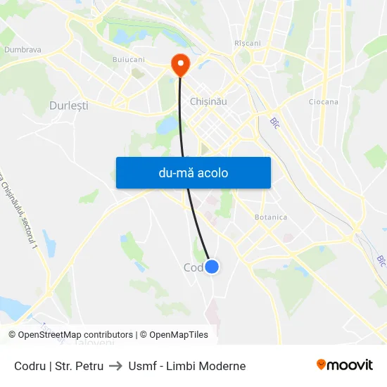Harta de Codru | Str. Petru către Usmf - Limbi Moderne