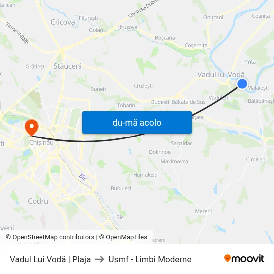 Harta de Vadul Lui Vodă | Plaja către Usmf - Limbi Moderne