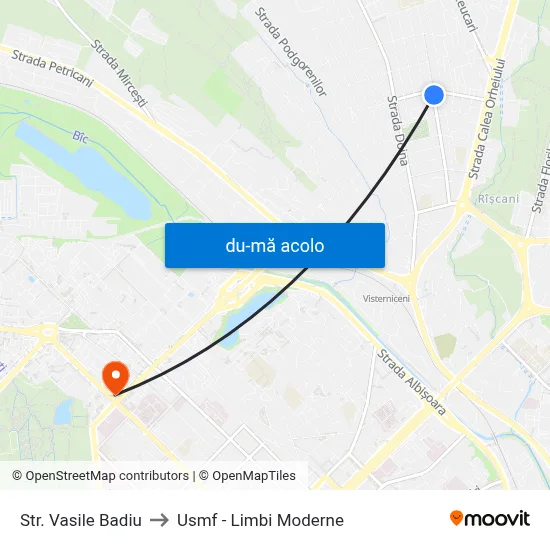 Harta de Str. Vasile Badiu către Usmf - Limbi Moderne