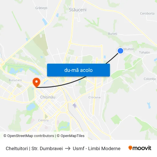 Harta de Cheltuitori | Str. Dumbravei către Usmf - Limbi Moderne
