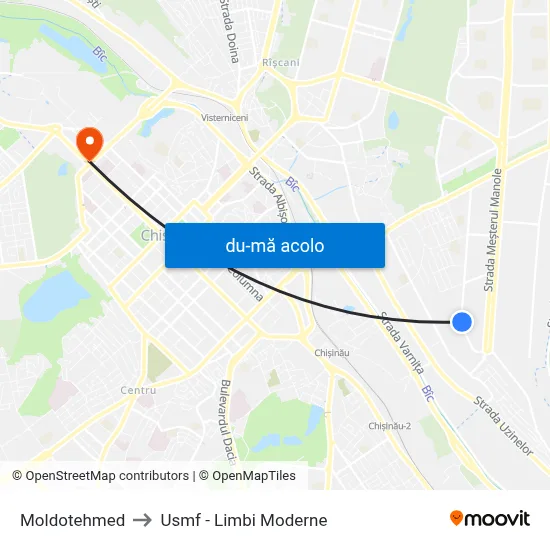 Harta de Moldotehmed către Usmf - Limbi Moderne