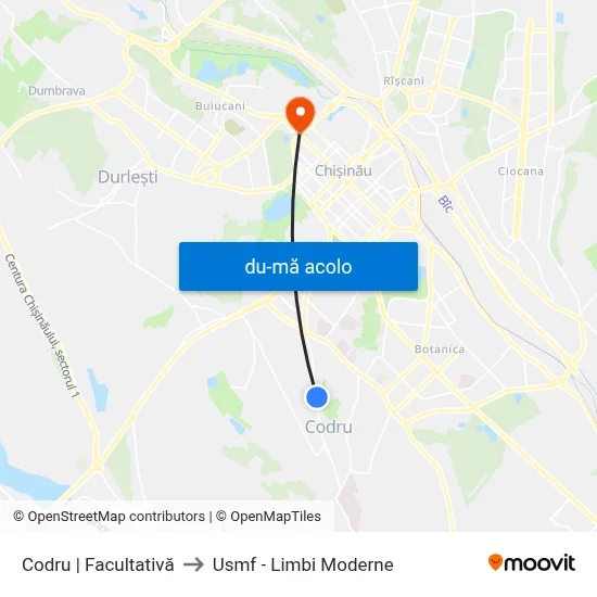 Harta de Codru | Facultativă către Usmf - Limbi Moderne