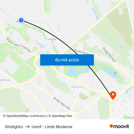 Harta de Ghidighici către Usmf - Limbi Moderne