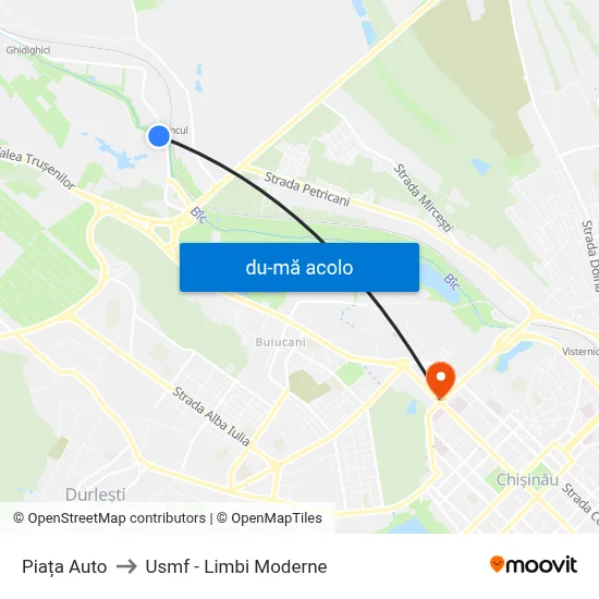 Harta de Piața Auto către Usmf - Limbi Moderne