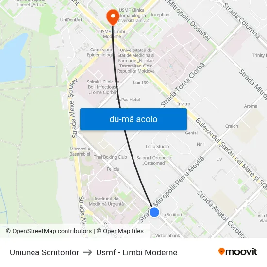Harta de Uniunea Scriitorilor către Usmf - Limbi Moderne