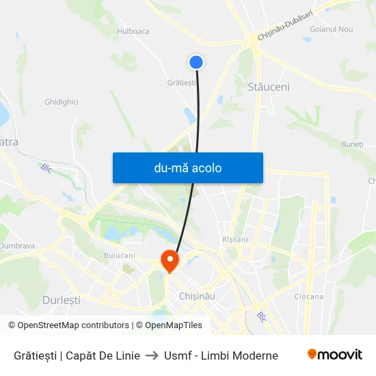 Harta de Grătiești | Capăt De Linie către Usmf - Limbi Moderne