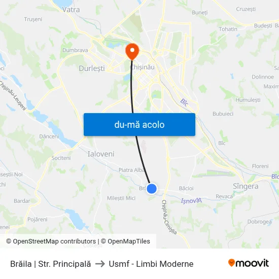 Harta de Brăila | Str. Principală către Usmf - Limbi Moderne