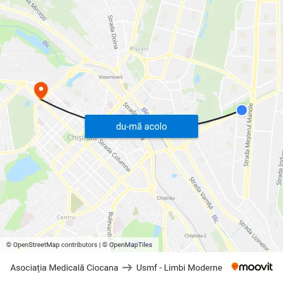Harta de Asociația Medicală Ciocana către Usmf - Limbi Moderne