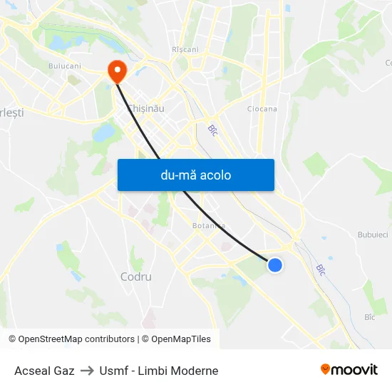Harta de Acseal Gaz către Usmf - Limbi Moderne