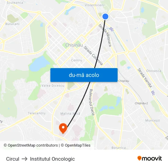 Harta de Circul către Institutul Oncologic