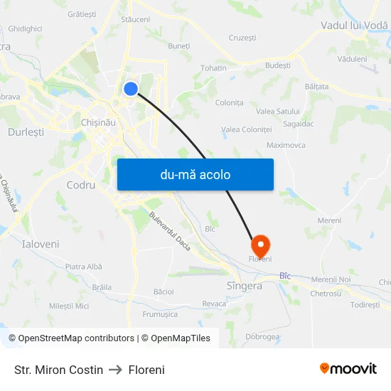 Harta de Str. Miron Costin către Floreni