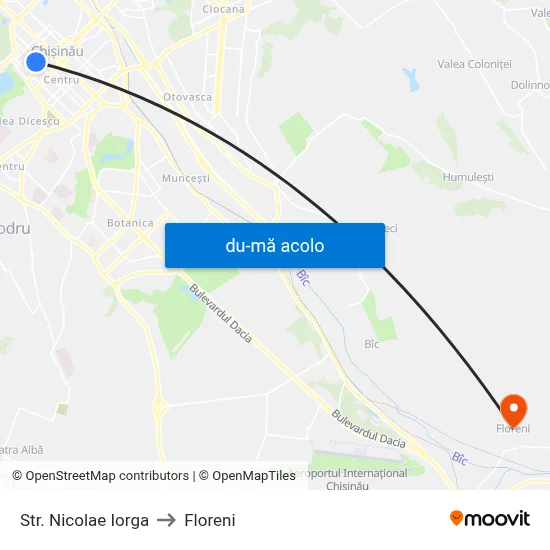 Harta de Str. Nicolae Iorga către Floreni