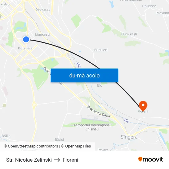 Harta de Str. Nicolae Zelinski către Floreni