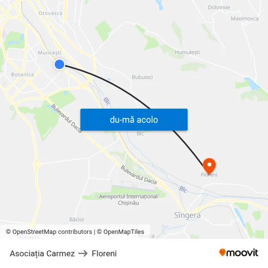 Harta de Asociația Carmez către Floreni