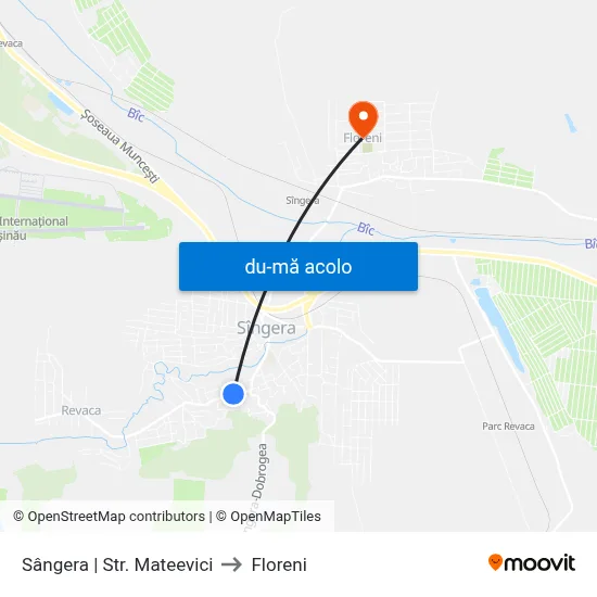 Harta de Sângera | Str. Mateevici către Floreni