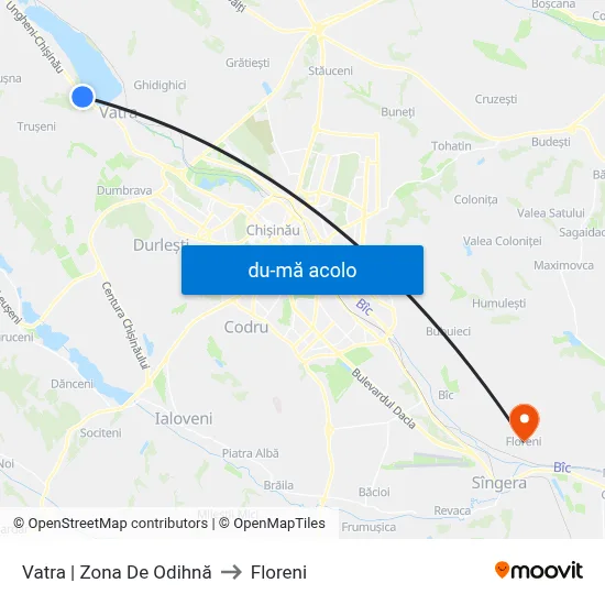 Harta de Vatra | Zona De Odihnă către Floreni
