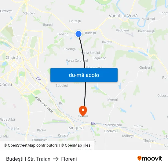 Harta de Budești | Str. Traian către Floreni