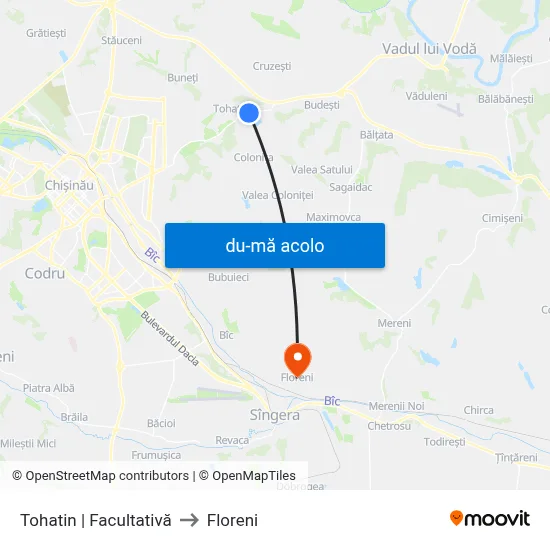 Harta de Tohatin | Facultativă către Floreni