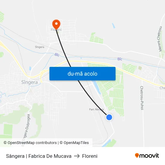 Harta de Sângera | Fabrica De Mucava către Floreni