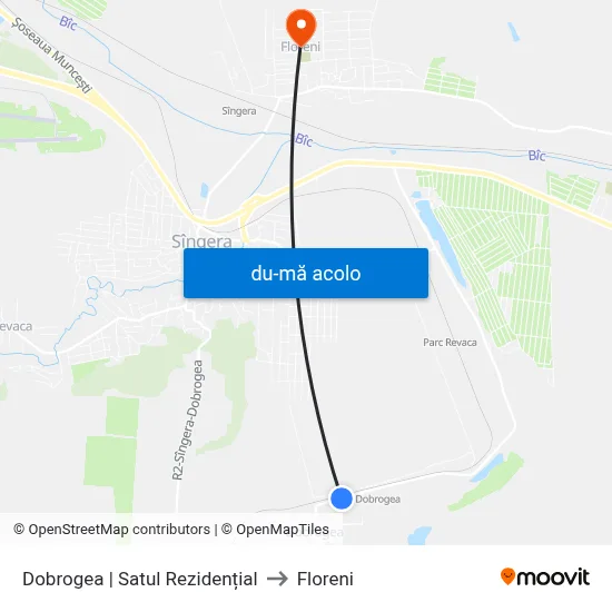 Harta de Dobrogea | Satul Rezidențial către Floreni