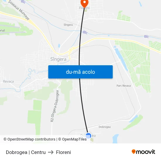 Harta de Dobrogea | Centru către Floreni