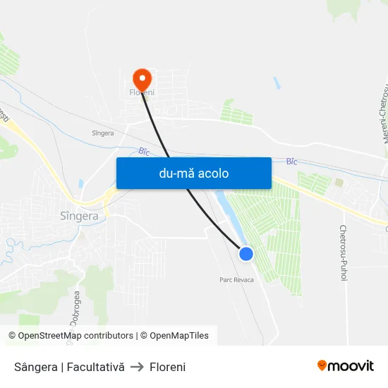 Harta de Sângera | Facultativă către Floreni