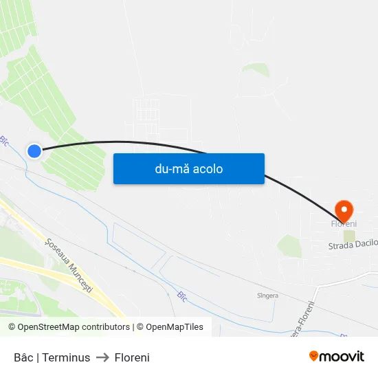 Harta de Bâc | Terminus către Floreni