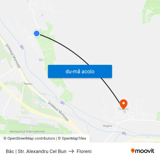 Harta de Bâc | Str. Alexandru Cel Bun către Floreni