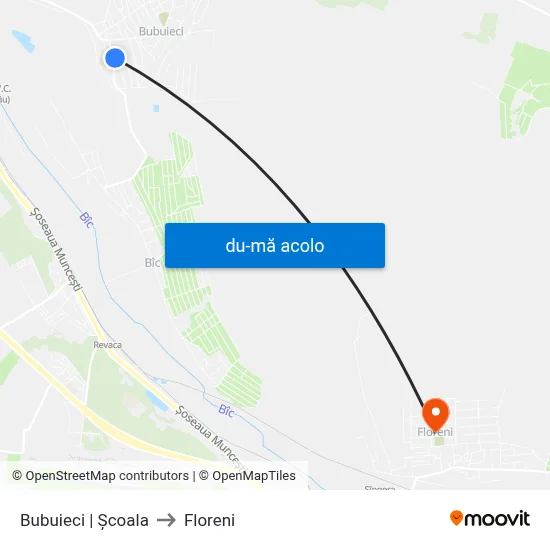 Harta de Bubuieci | Școala către Floreni