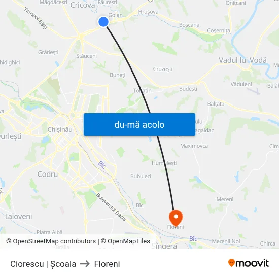 Harta de Ciorescu | Școala către Floreni